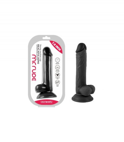 REALISTIC PENIS MR RUDE BLACK 20 CM - Imagen 2
