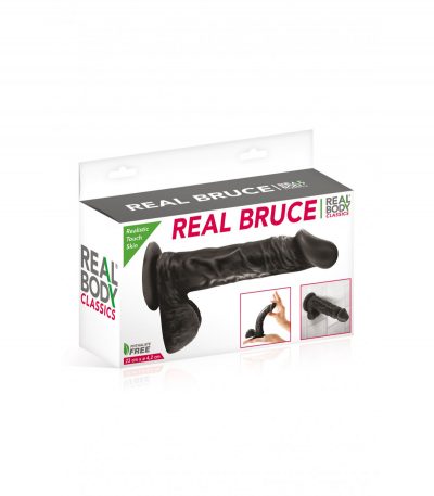 BRUCE BLACK REALISTIC PENIS 23 CM - Imagen 2