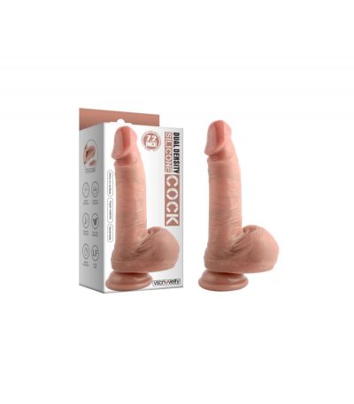 REALISTIC PENIS DOUBLE DENSITY SILICONE FLESH 18.3 CM - Imagen 2