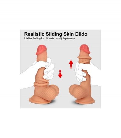REALISTIC PENIS SLIDING DOUBLE DENSITY FLESH 17'8 CM - Imagen 4