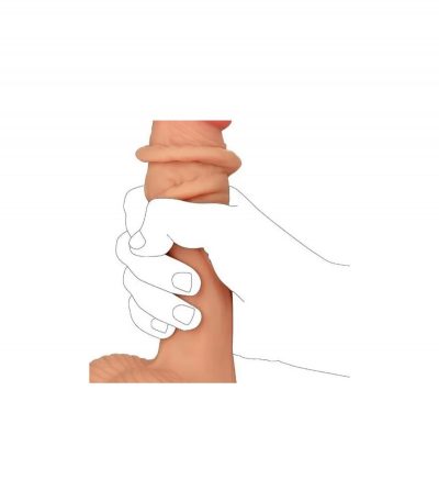 REALISTIC PENIS SLIDING DOUBLE DENSITY FLESH 19 CM