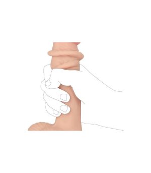 REALISTIC PENIS SLIDING DOUBLE DENSITY FLESH 21'84 CM