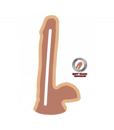 REALISTIC PENIS W/ DOUBLE DENSITY TESTICLES 17 CM - Imagen 2