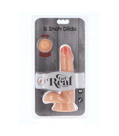 REALISTIC PENIS W/ DOUBLE DENSITY TESTICLES 17 CM - Imagen 3