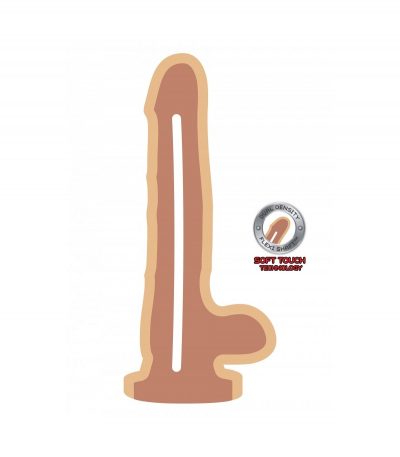 REALISTIC PENIS W/ DOUBLE DENSITY TESTICLES 18 CM - Imagen 2