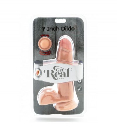 REALISTIC PENIS W/ DOUBLE DENSITY TESTICLES 18 CM - Imagen 3