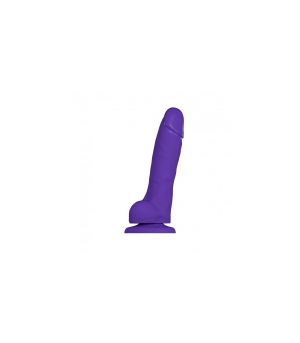 PURPLE SOFT SILICONE REALISTIC PENIS L