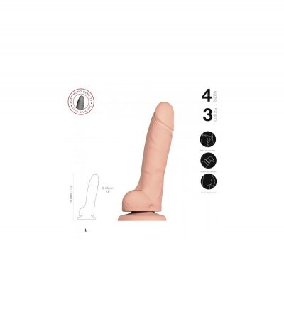 SOFT SILICONE REALISTIC PENIS VANILLA L - Imagen 3