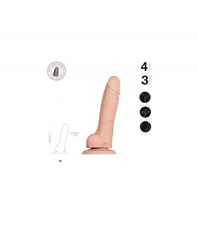 SOFT SILICONE REALISTIC PENIS VANILLA M - Imagen 3