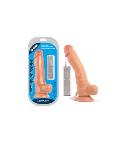 VIBRATING PENIS MR RUDE BUZZER FLESH 25'4 CM - Imagen 2