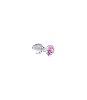 CRYSTAL PLUG WITH PINK STONE M