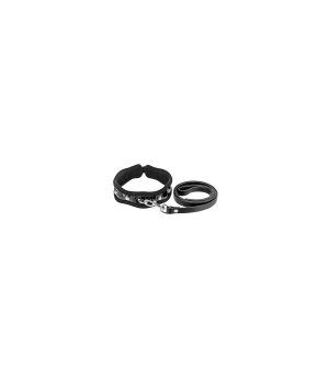 PREMIUM BLACK COLLAR WITH STRAP