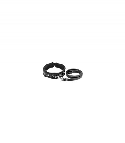 PREMIUM BLACK COLLAR WITH STRAP