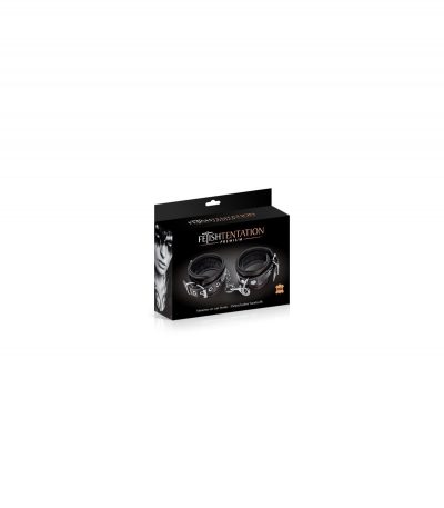 PREMIUM ADJUSTABLE HANDCUFFS BLACK/RED - Imagen 3