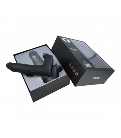 REALISTIC VIBRATOR & ROTATOR R9 BLACK 19CM W/ REMOTE CONTROL - Imagen 5