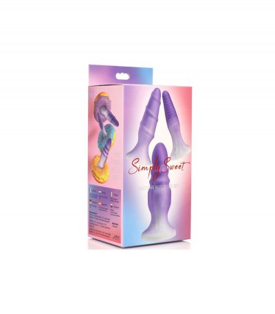 SET 3 X PURPLE SILICONE PLUGS - Imagen 2