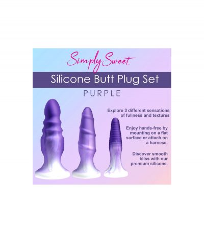 SET 3 X PURPLE SILICONE PLUGS - Imagen 3