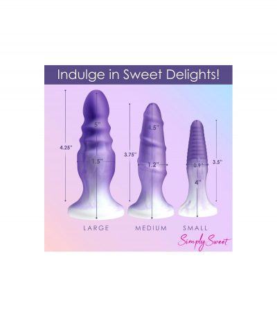SET 3 X PURPLE SILICONE PLUGS - Imagen 5