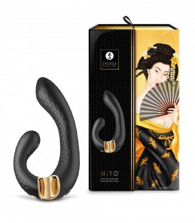 SHUNGA VIBRATING MASSAGER MIYO USB BLACK - Imagen 4