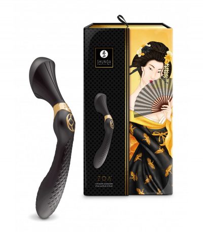 SHUNGA ZOA USB MASSAGER VIBRATOR BLACK - Imagen 3
