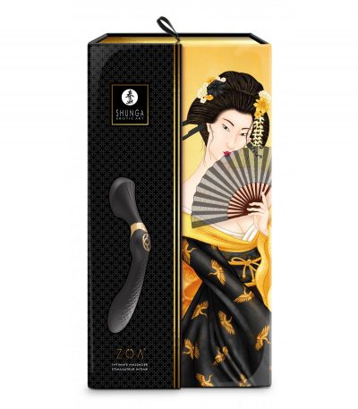 SHUNGA ZOA USB MASSAGER VIBRATOR BLACK - Imagen 4