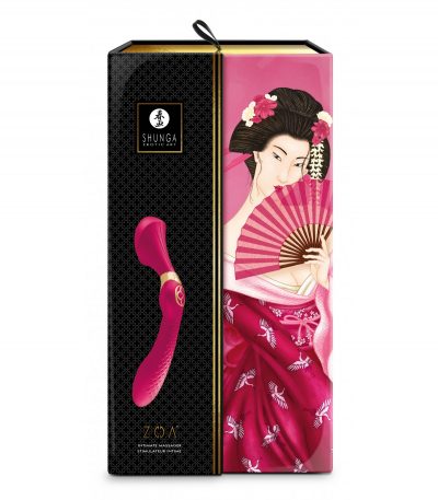 SHUNGA VIBRATOR MASSAGER ZOA USB RASPBERRY - Imagen 4