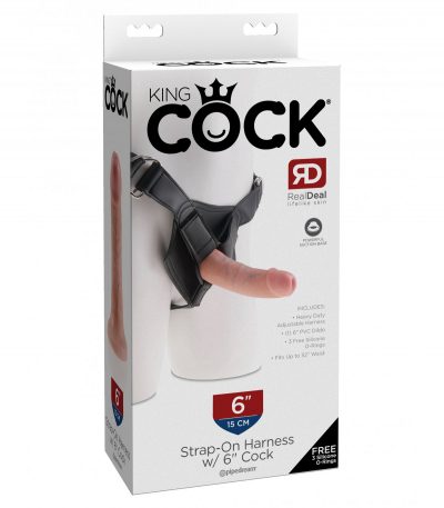 STRAP ON HARNESS WITH 6" COCK LIGHT - Imagen 2