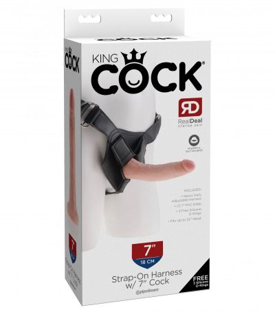 STRAP ON HARNESS WITH 7" COCK LIGHT - Imagen 2