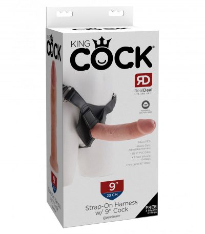 STRAP ON HARNESS WITH 9" COCK LIGHT - Imagen 2