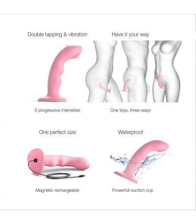 TAPPING DILDO WAVE PINK - Imagen 4
