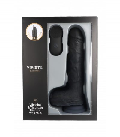 UP & DOWN REALISTIC VIBRATOR "R13" BLACK 20CM W/ REMOTE CONTROL - Imagen 2