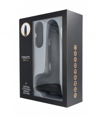 UP & DOWN REALISTIC VIBRATOR "R13" BLACK 20CM W/ REMOTE CONTROL - Imagen 3