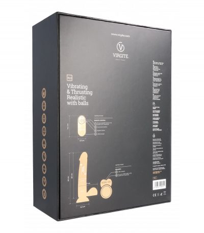 UP & DOWN REALISTIC VIBRATOR "R13" BLACK 20CM W/ REMOTE CONTROL - Imagen 4