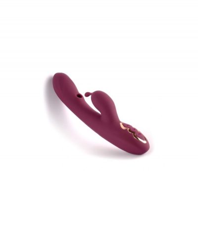 VIBRATOR WITH SUCTION GREEDY GIRL BURGUNDY - Imagen 4