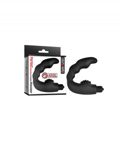 PERFECT BLACK SILICONE PROSTATIC VIBRATOR - Imagen 2