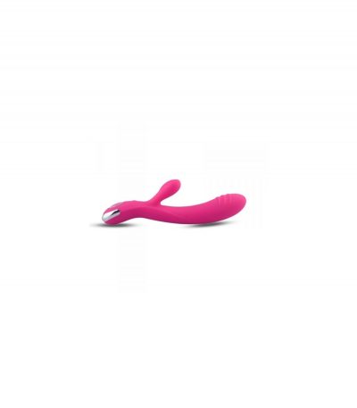 SILICONE VIBRATOR WITH PINK RECHARGEABLE STIMULATOR - Imagen 2