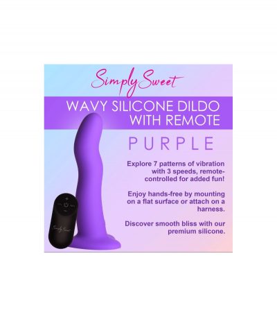 WAVE SILICONE VIBRATOR WITH PURPLE CONTROL - Imagen 3