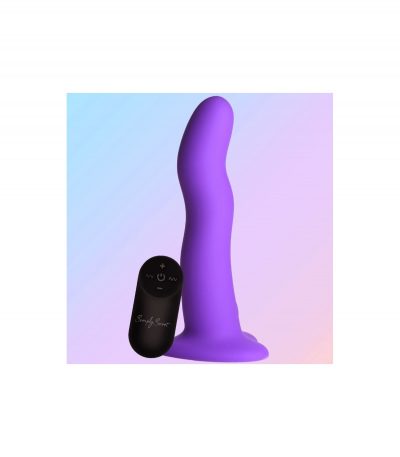 WAVE SILICONE VIBRATOR WITH PURPLE CONTROL