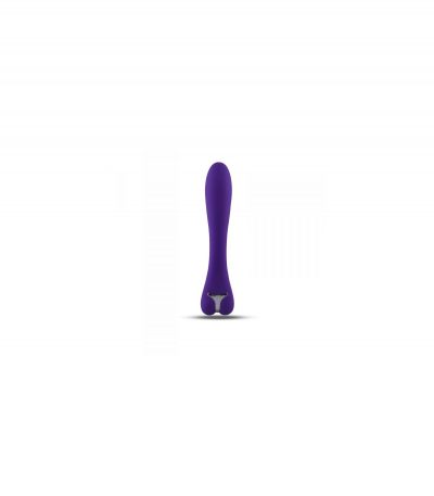 PURPLE RECHARGEABLE RABBIT SILICONE VIBRATOR - Imagen 2