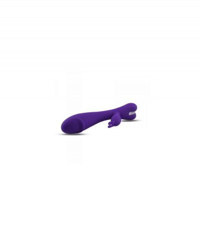 PURPLE RECHARGEABLE RABBIT SILICONE VIBRATOR - Imagen 4