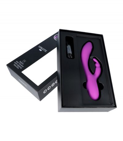 V9 RECHARGEABLE TAPPING VIBRATOR PURPLE - Imagen 12