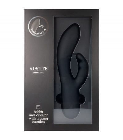 V9 BLACK RECHARGEABLE TAPPING VIBRATOR - Imagen 2