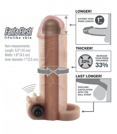 VIBRATING PIPEDREAM - REAL FEEL 1" EXTENSION LIGHT - Imagen 3
