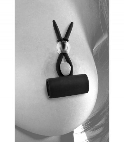 VIBRATING SILICONE NIPPLE LASSOS BLACK - Imagen 4