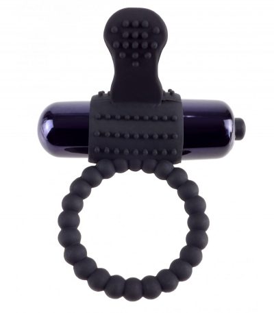 VIBRATING SILICONE SUPER RING BLACK - Imagen 3